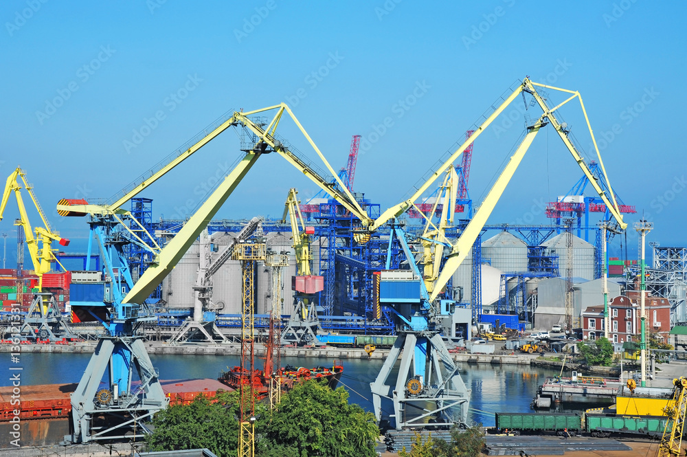 Cargo crane and grain dryer