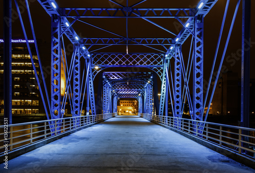 The Magical Blue Bridge at dusk