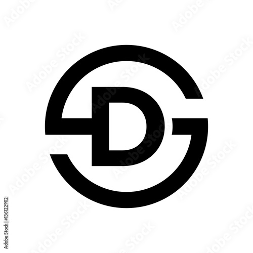 Letter S symbol Combination with D