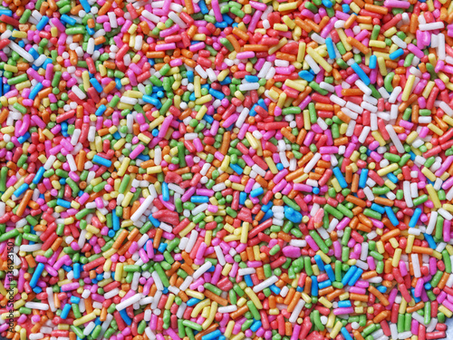colorful sugar sprinkles as background