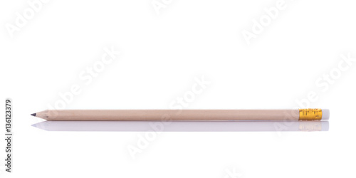 New brown pencil. Studio shot isolated on white