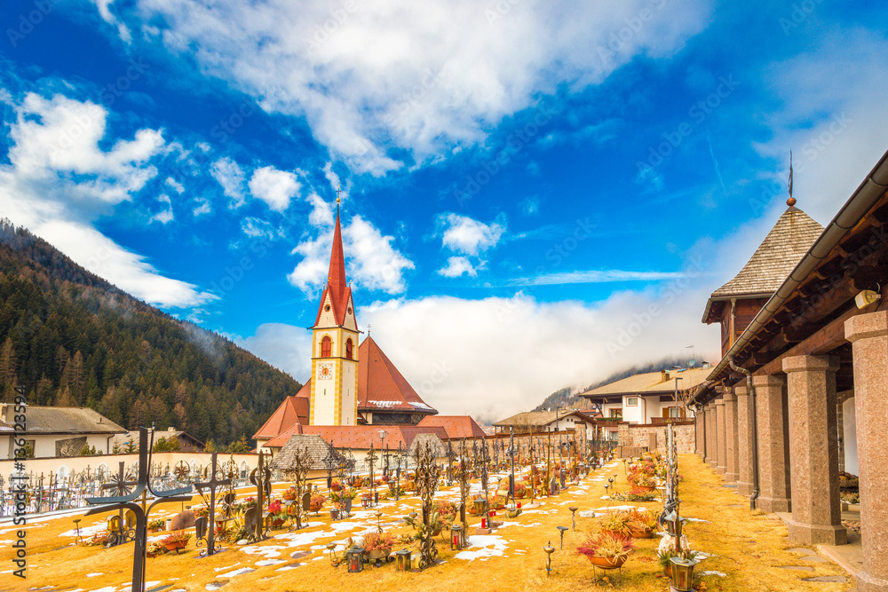 Fototapeta premium cemetery in the mountains