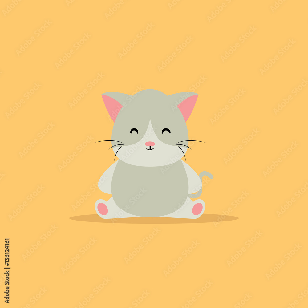 Obraz premium Cute Cartoon cat