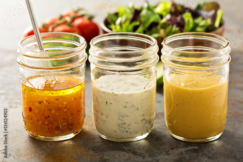 Murais de parede Variety of sauces and salad dressings
