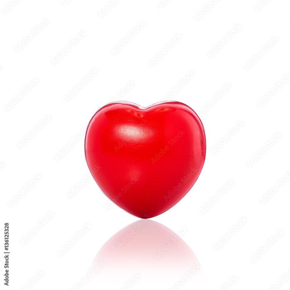 Red heart. Studio shot isolated on white Red heart. Studio shot isolated on white