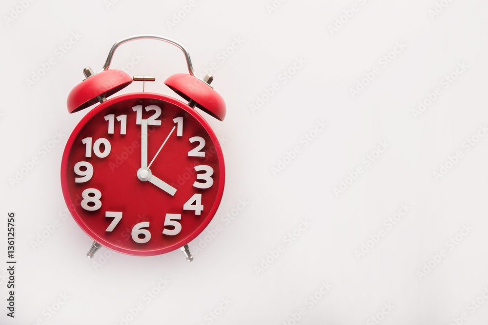 Red alarm clock isolated on white background. Business time. Red alarm clock isolated on white background. Business time.