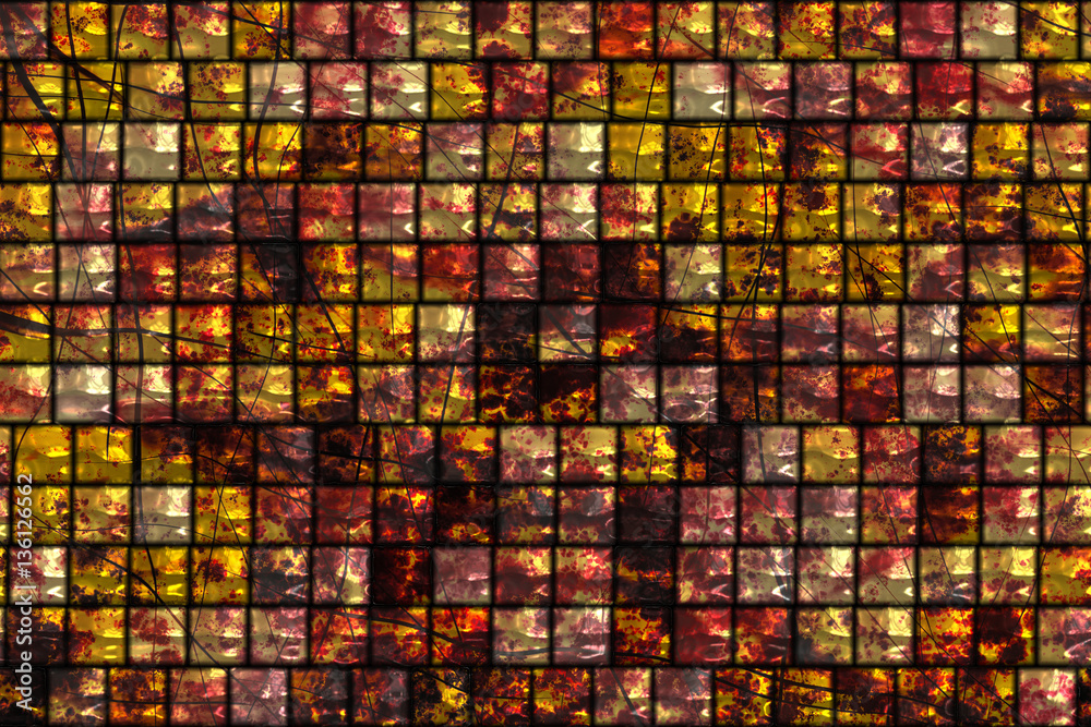 Wide repeating amber tile background Wide repeating amber tile background