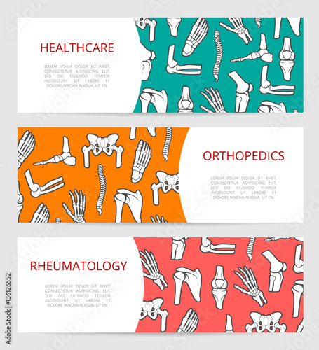 Orthopedics, rheumatology clinic banner template