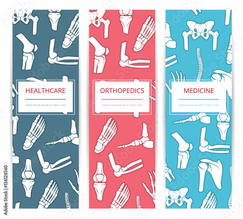 Medicine, health care, orthopedics banner template