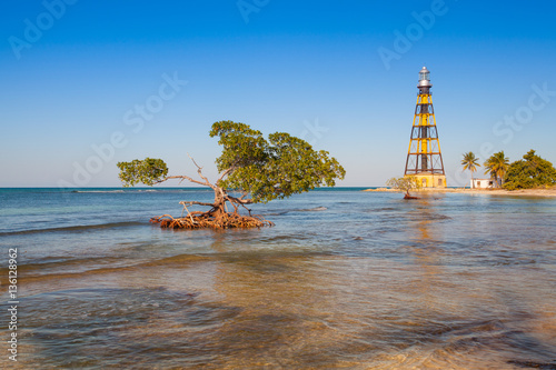 Photography Lighthouse on the Cayo Jutias beach, Cuba