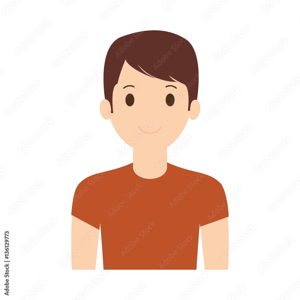 people casual man cloth icon, vector illustration