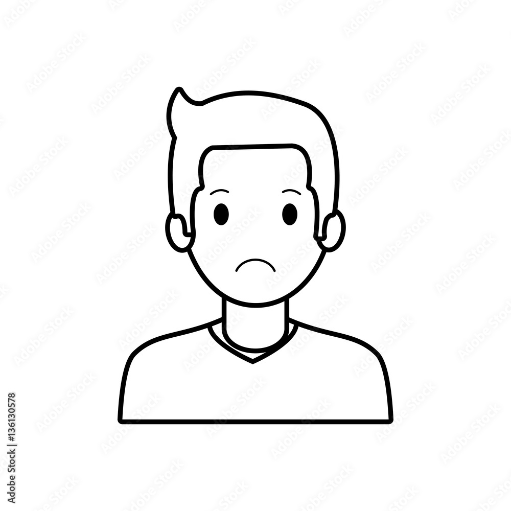 figure people casual man cloth icon, vector illustration