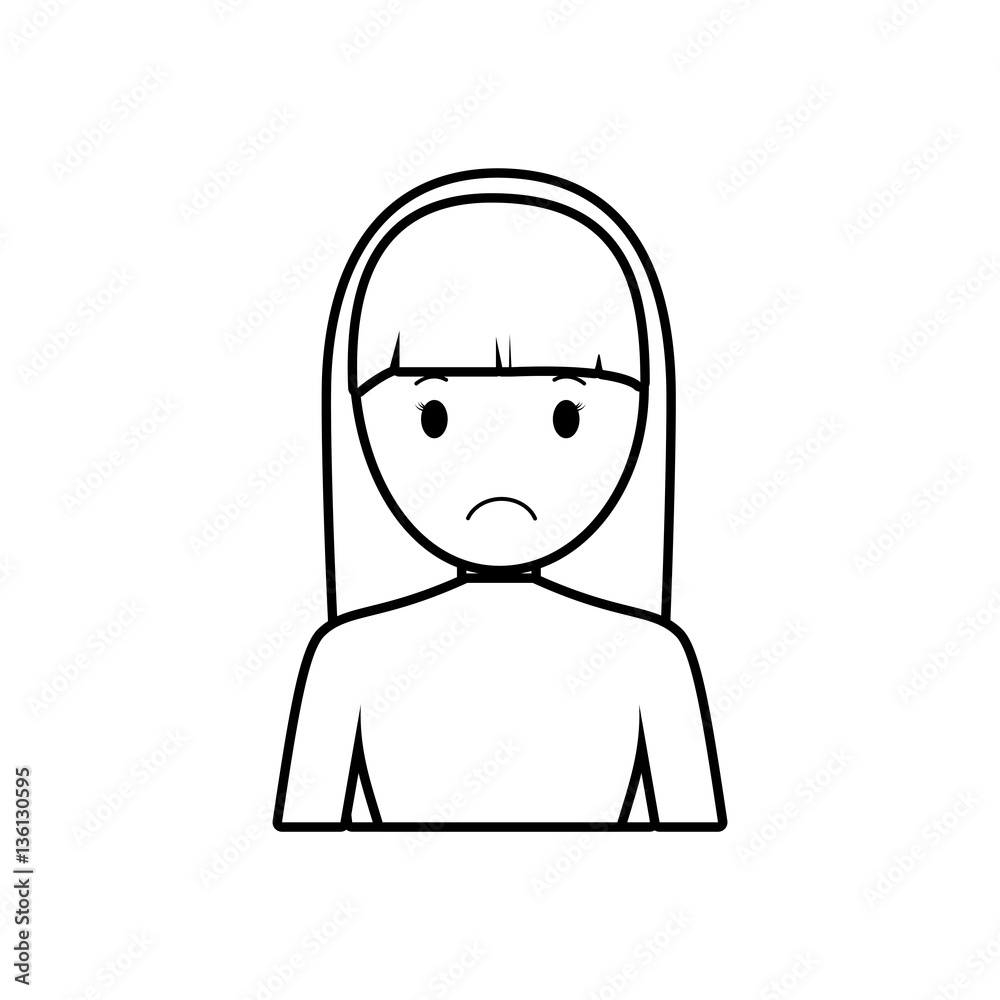 figure people casual woman cloth icon, vector illustration