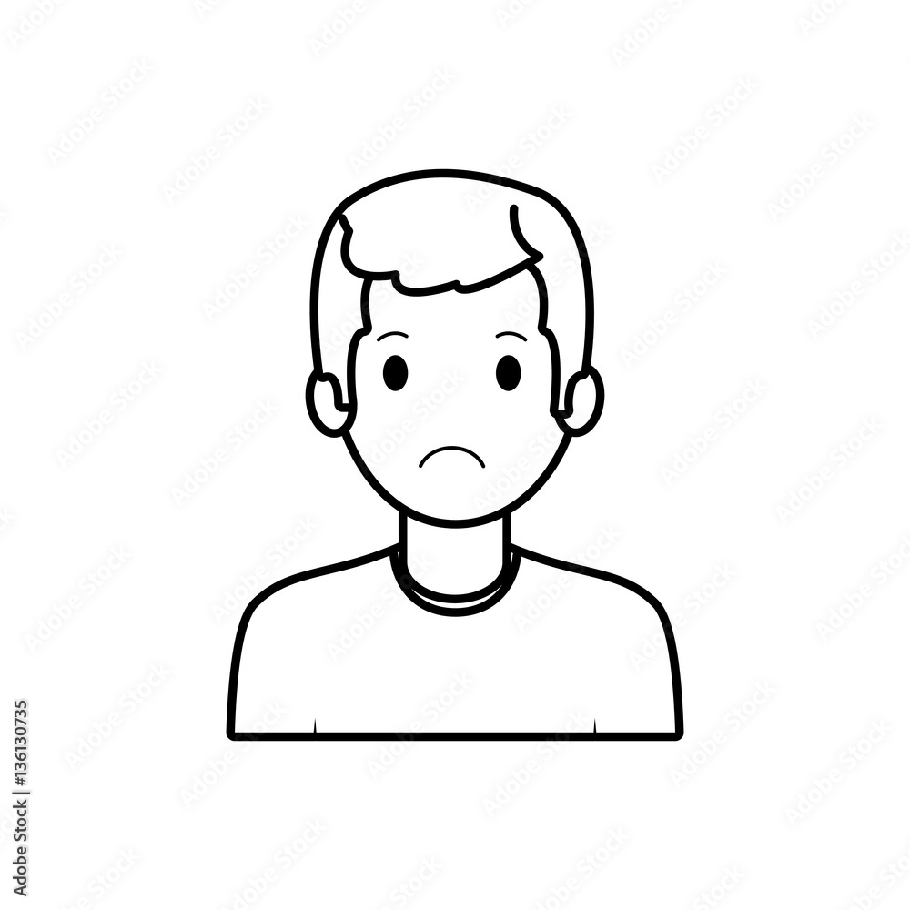 figure people casual man cloth icon, vector illustration