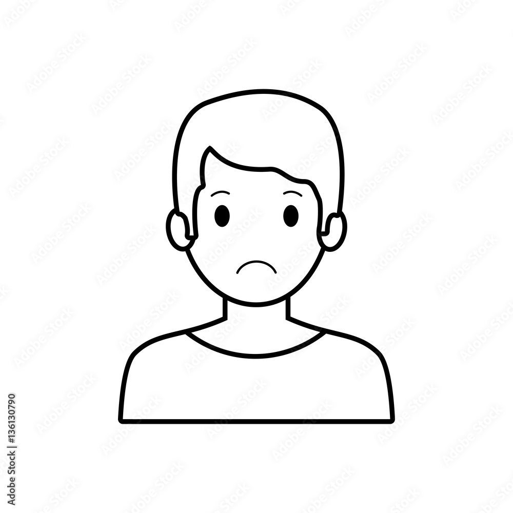 figure people casual man cloth icon, vector illustration