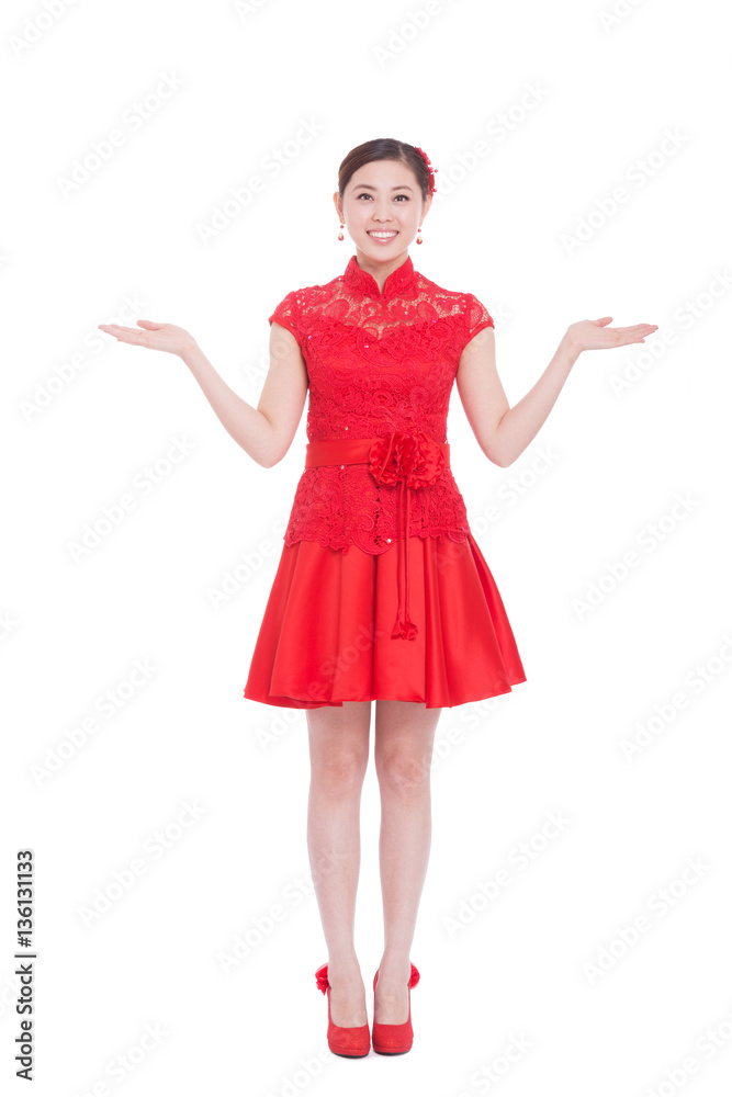 young beautiful asian woman in chinese new year young beautiful asian woman in chinese new year