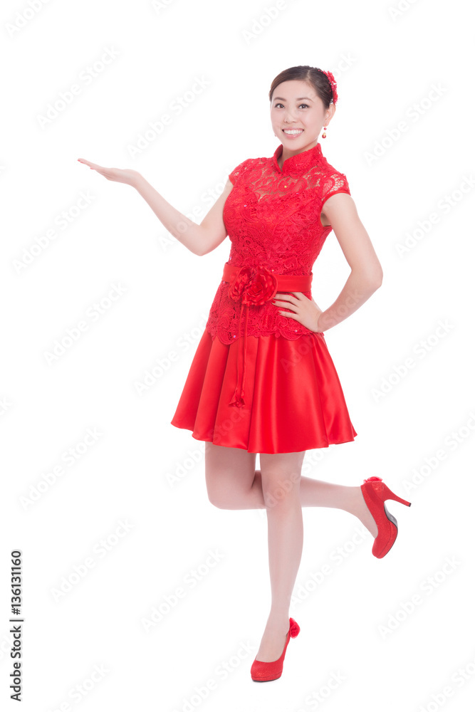 young beautiful asian woman in chinese new year young beautiful asian woman in chinese new year