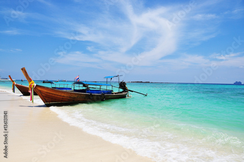 Wallpaper Mural Colorful  Fishing boat  on the sea beach at Phuket Thailand Torontodigital.ca