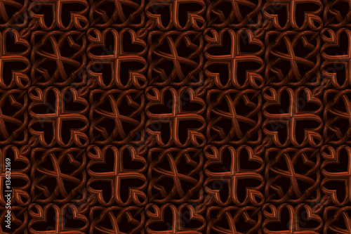 Quadro em tela Repeating copper Celtic background