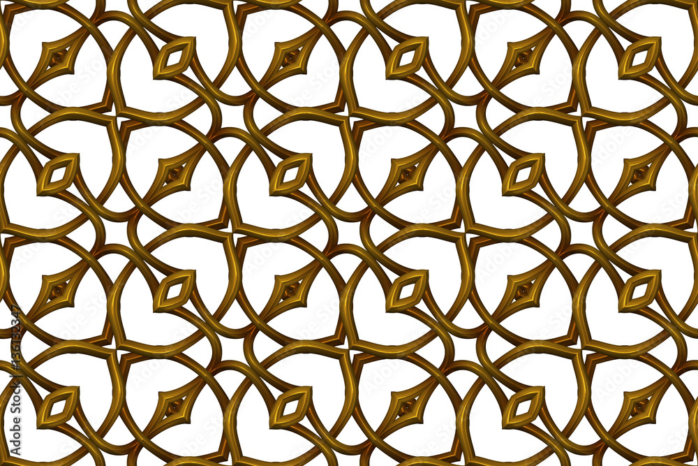 Fototapeta premium Wide continuous metal lattice pattern