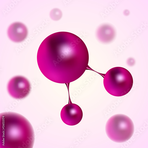 Molecules and Atoms - vector illustration
