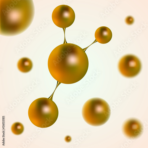 Molecules and Atoms - vector illustration