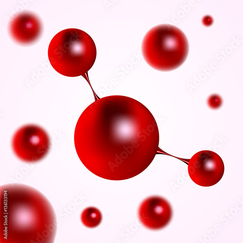 Molecules and Atoms - vector illustration