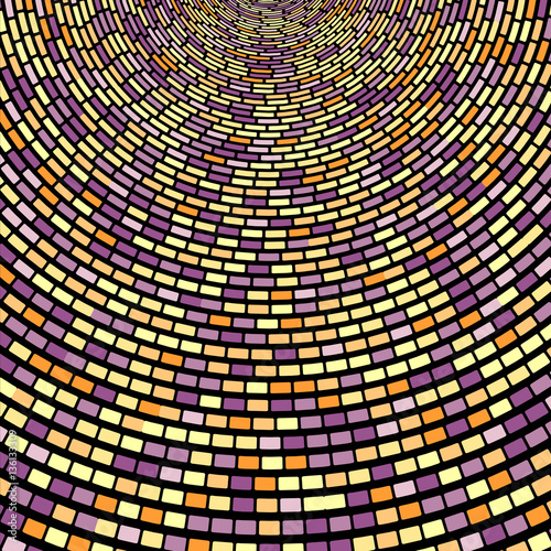 Round   mosaic  - vector illustration 
