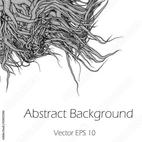 Abstract  background with tentacles  - vector illustration 