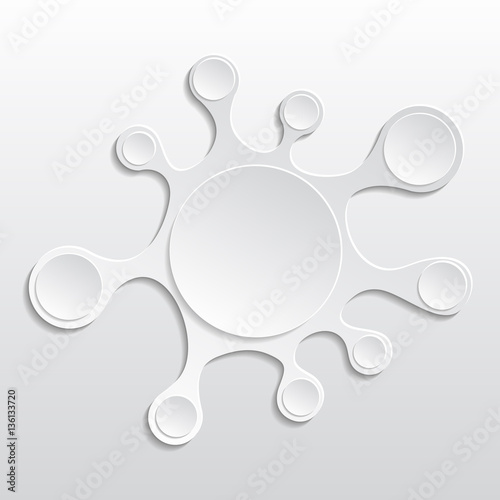Paper badge - vector illustration
