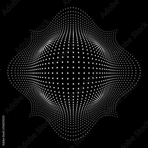Abstract dotted vector waves  