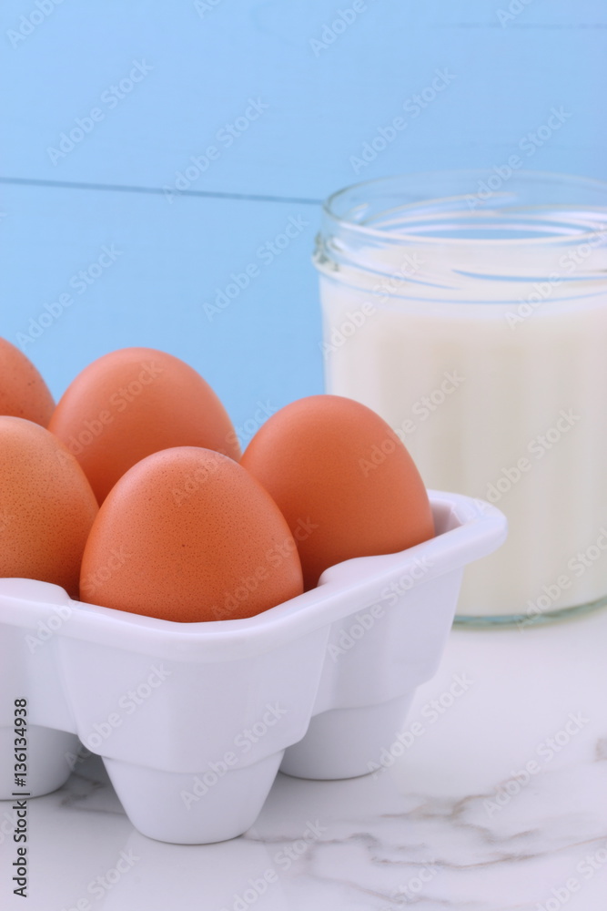 Whole eggs and heavy cream Whole eggs and heavy cream