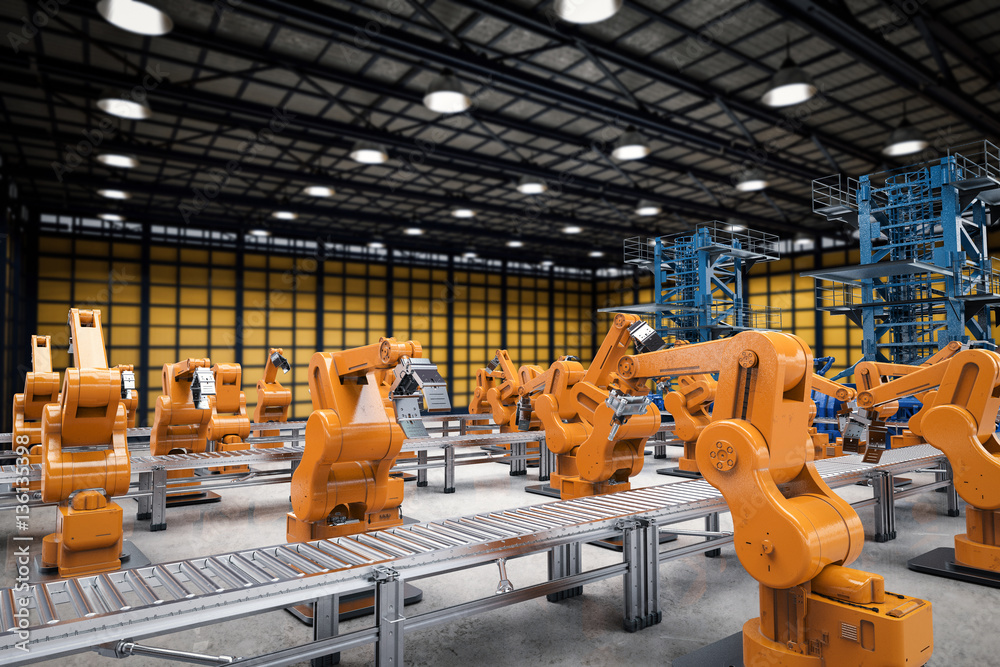 Fototapeta premium automation industry concept