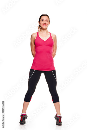 Fitness woman aerobic portrait