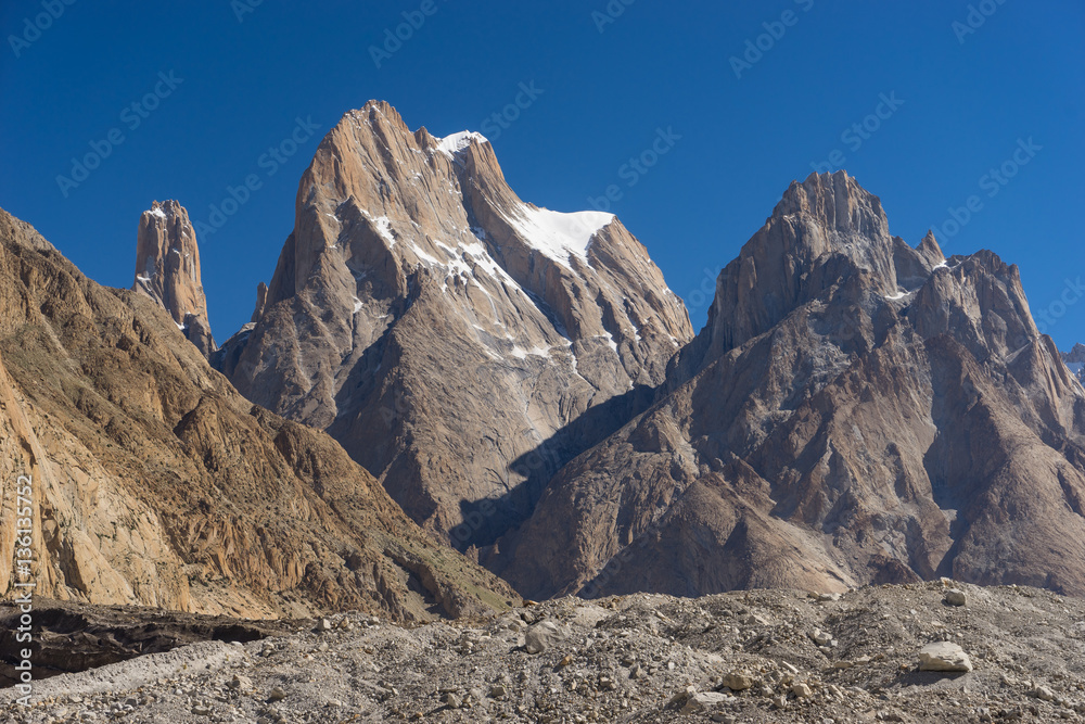 Trango tower cliff and Cathedral tower, K2 trek, Skardu,Gilgit,P
