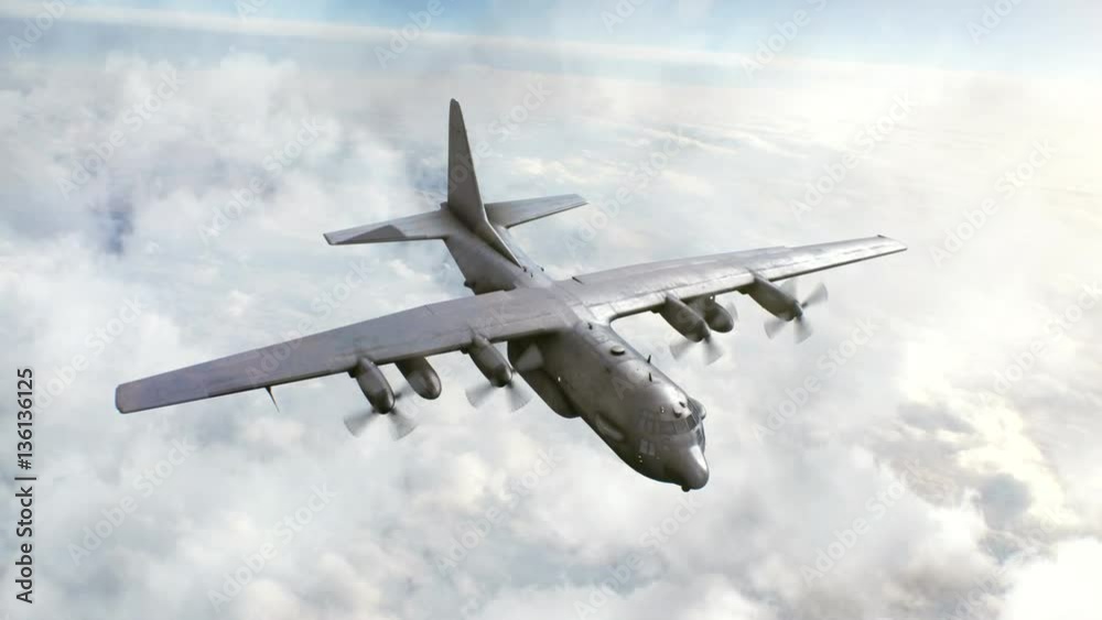 bomber flying in the sky. CG, 3d animation bomber flying in the sky. CG, 3d animation