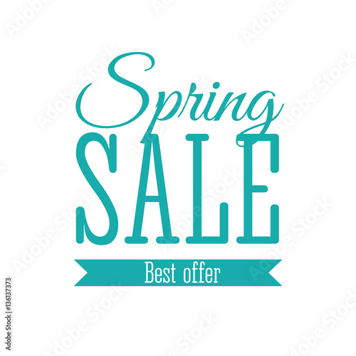 Spring Sale Lettering Design Background
