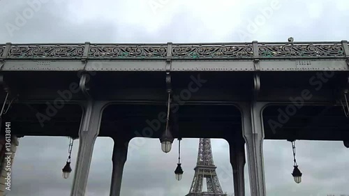 Cinemagraph Eiffel tower Paris cityscape