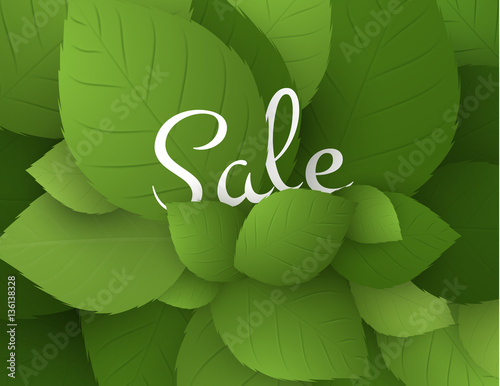 Spring sale vector background