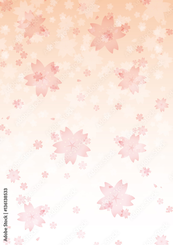 桜　背景のイメージイラスト