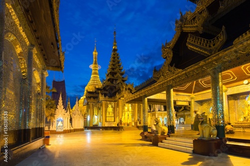 Dawn at the Shwedagon Pagoda