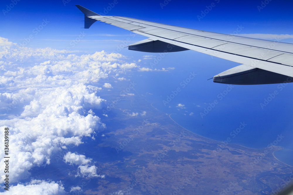 Skyline View above the Clouds from air plane Skyline View above the Clouds from air plane