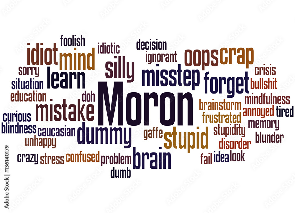 Moron, word cloud concept 2