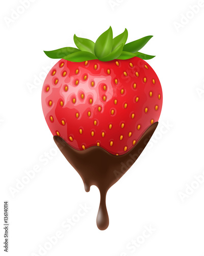 Strawberry in chocolate