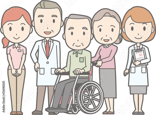 Geriatric caregiver with senior couple