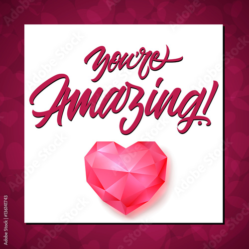You Are Amazing Lettering with Border