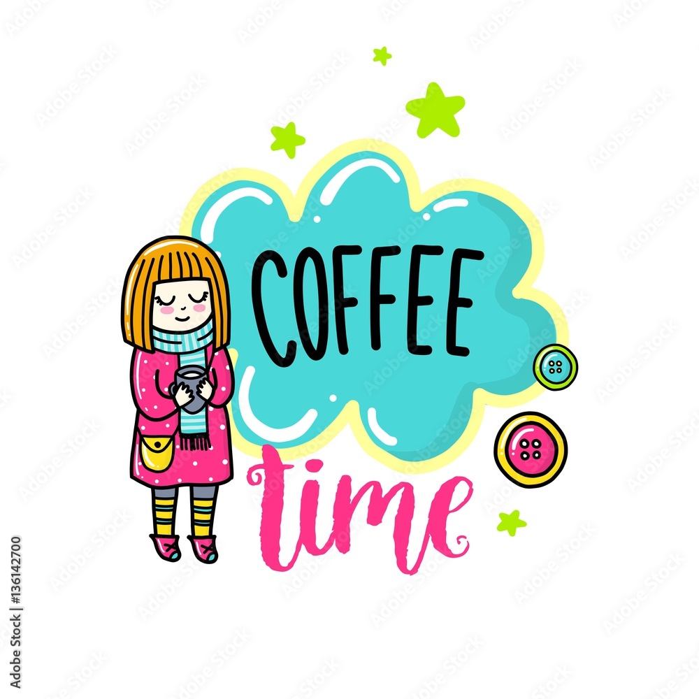Fototapeta premium Vector poster with phrase