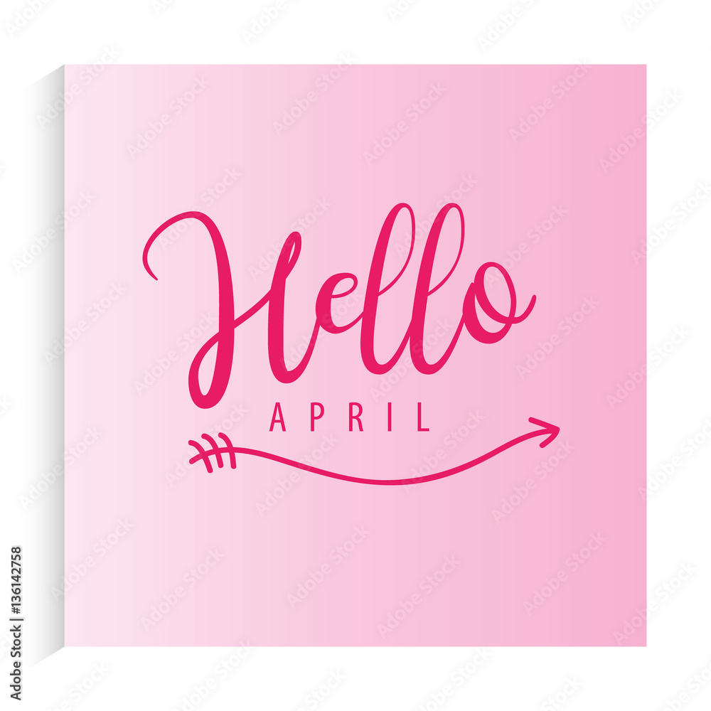 April Greeting Background With Pastel Color