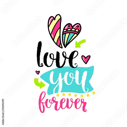Vector hand drawn lettering poster