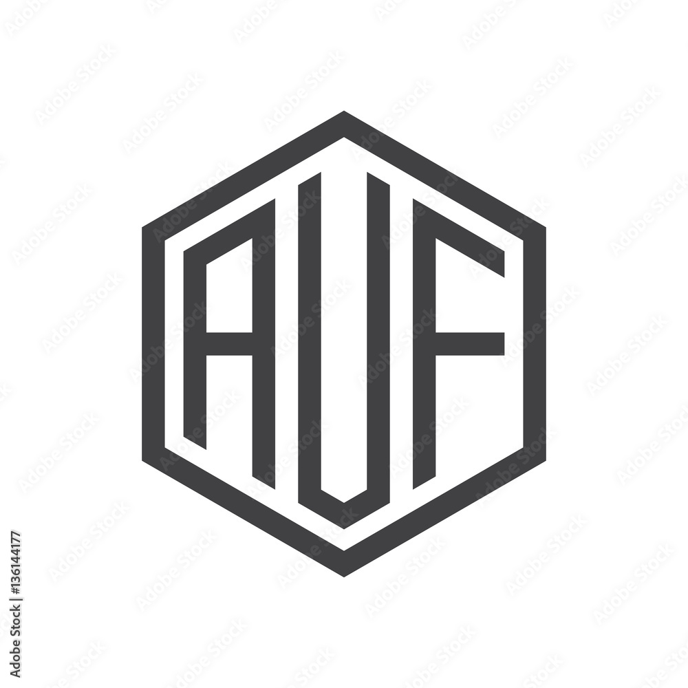initial three letter logo hexagon black initial three letter logo hexagon black
